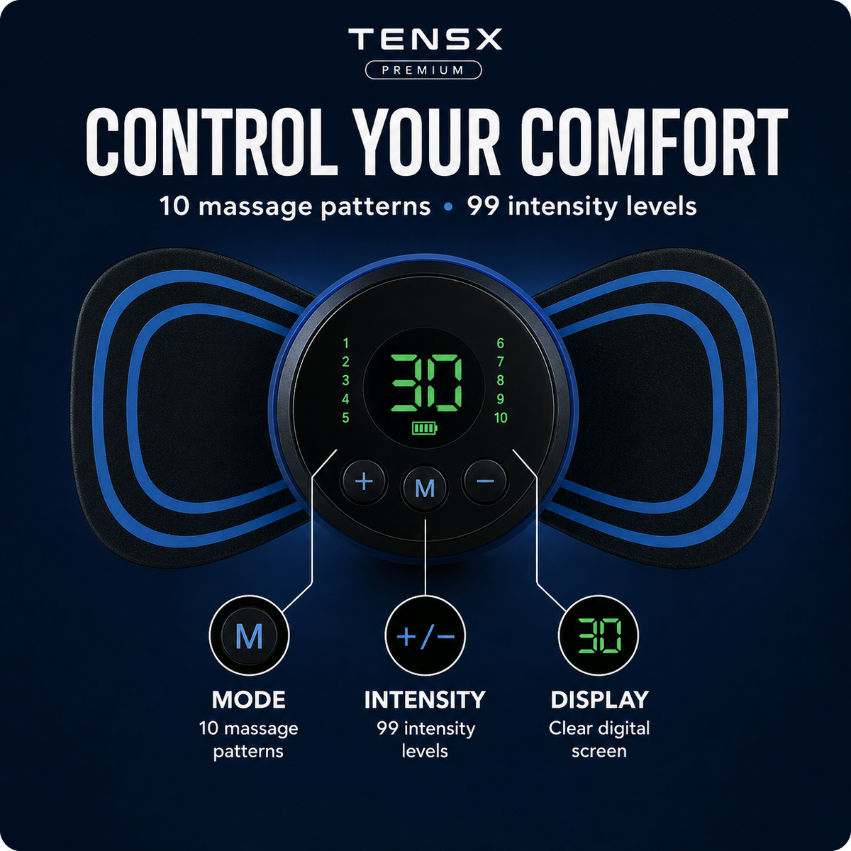 TENSX™ FlexPulse EMS Sticker Massager