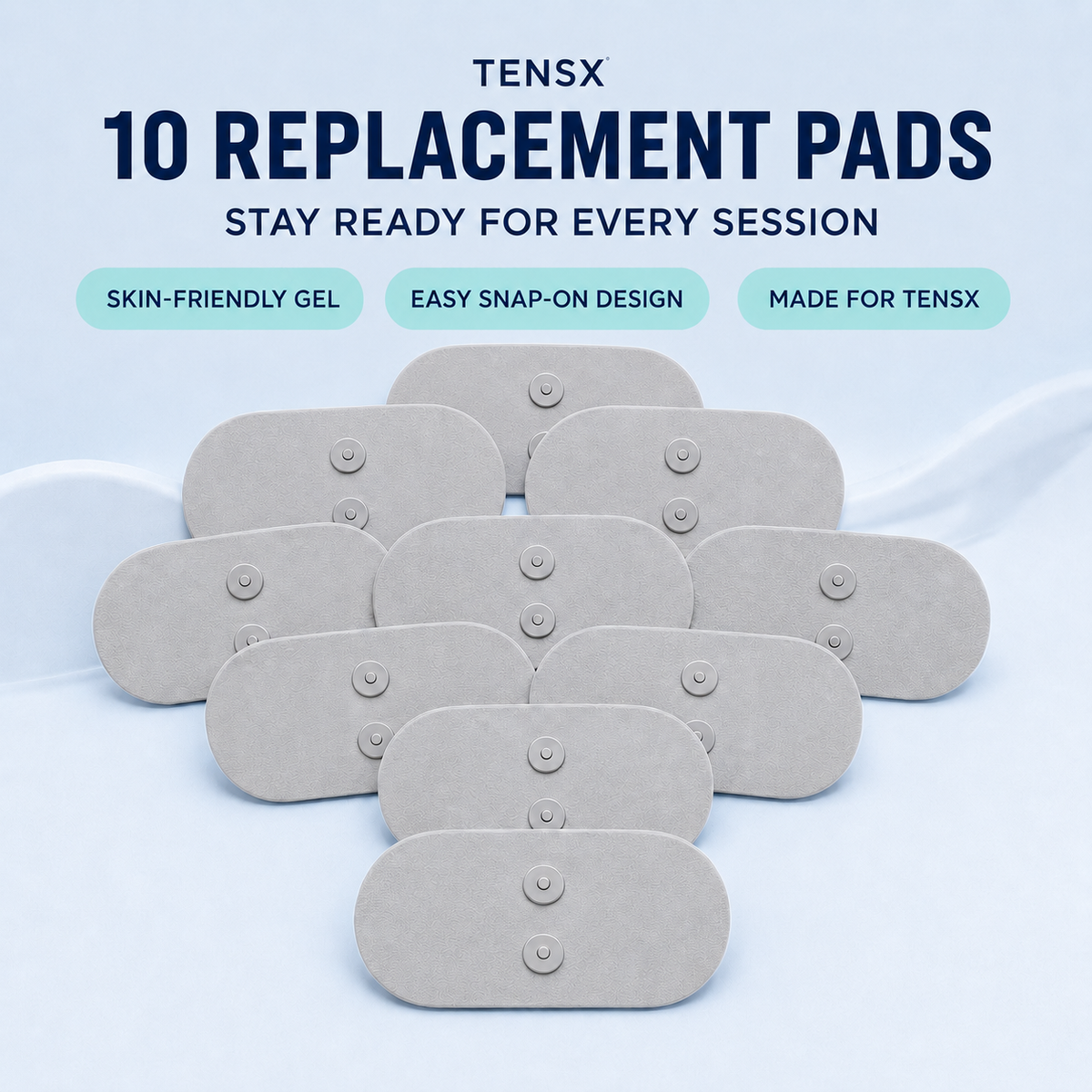 TENSX™ Replacement Massage Pads — 10-Pack